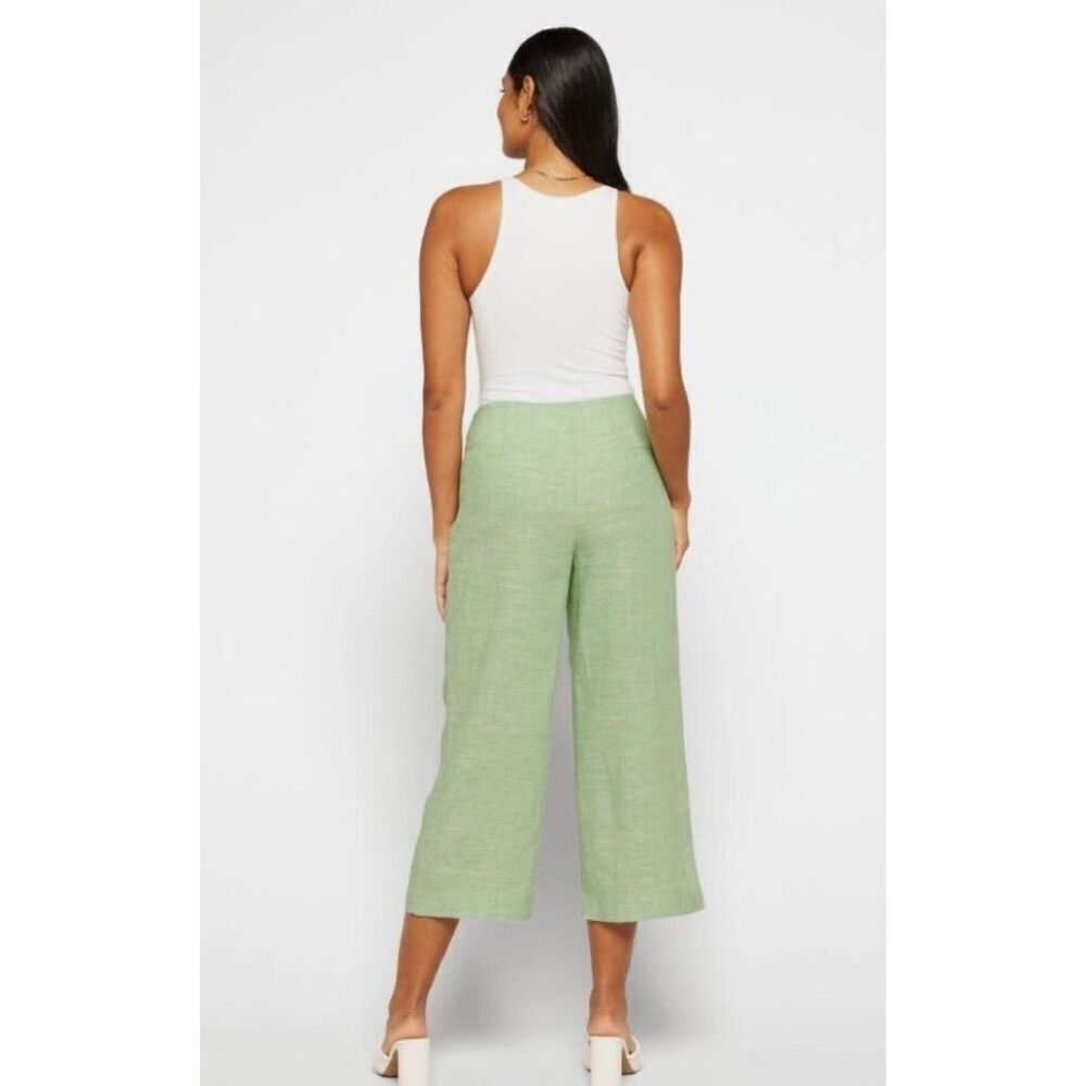 Violets & Roses Linen Crop Pants - Picture 2 of 12
